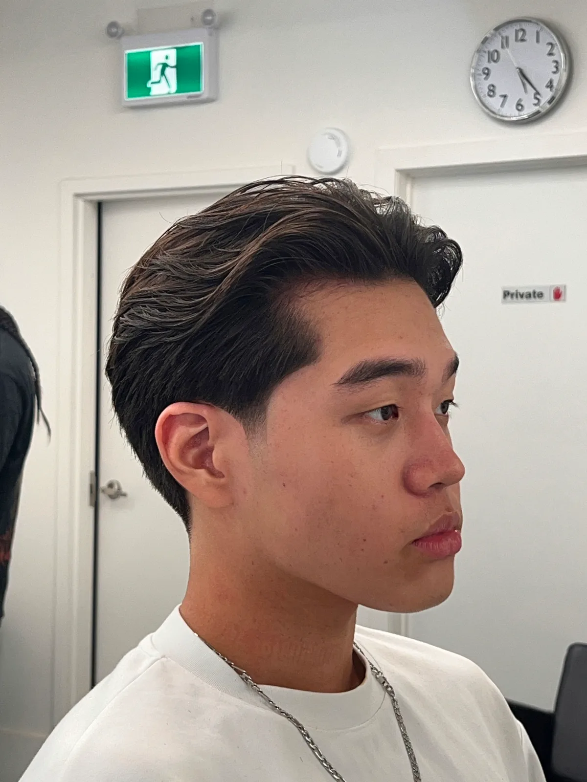 Scissor cut hairstyle by Richard Lam, Toronto barber