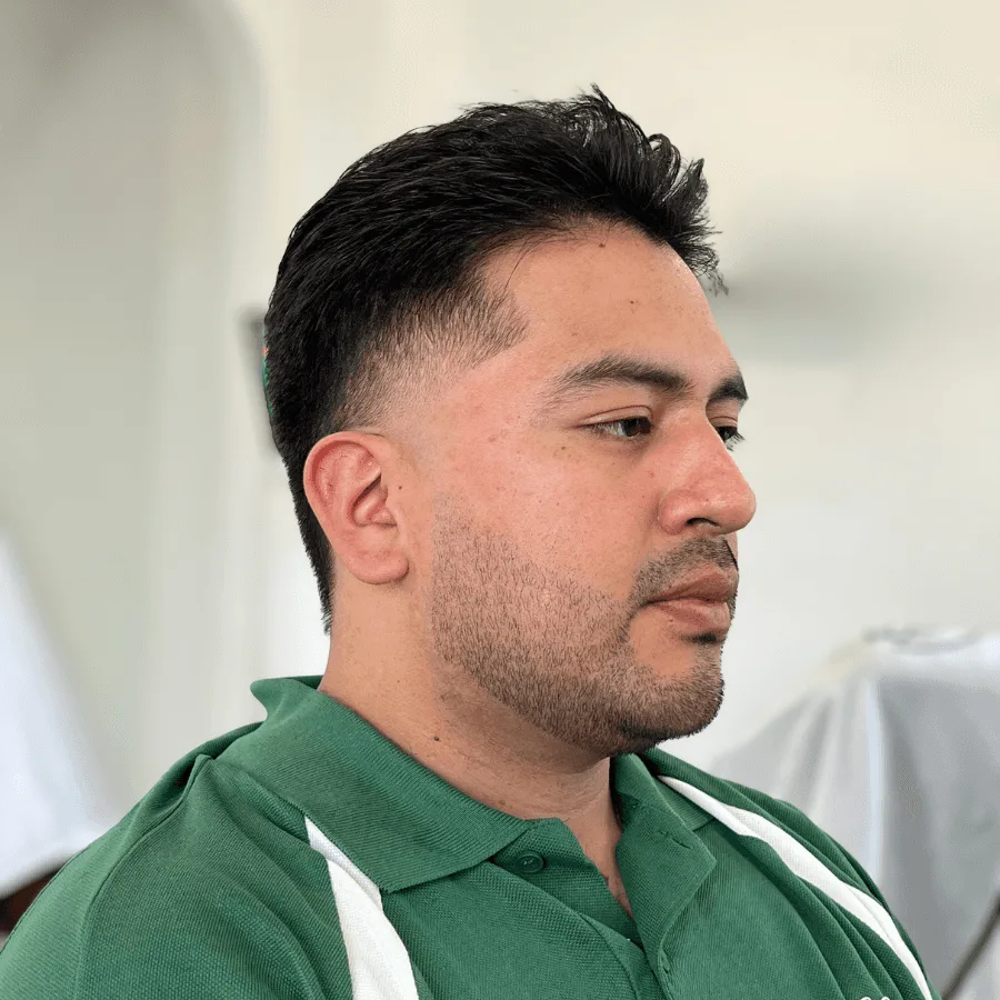 Mid taper haircut by Richard Lam, Toronto barber