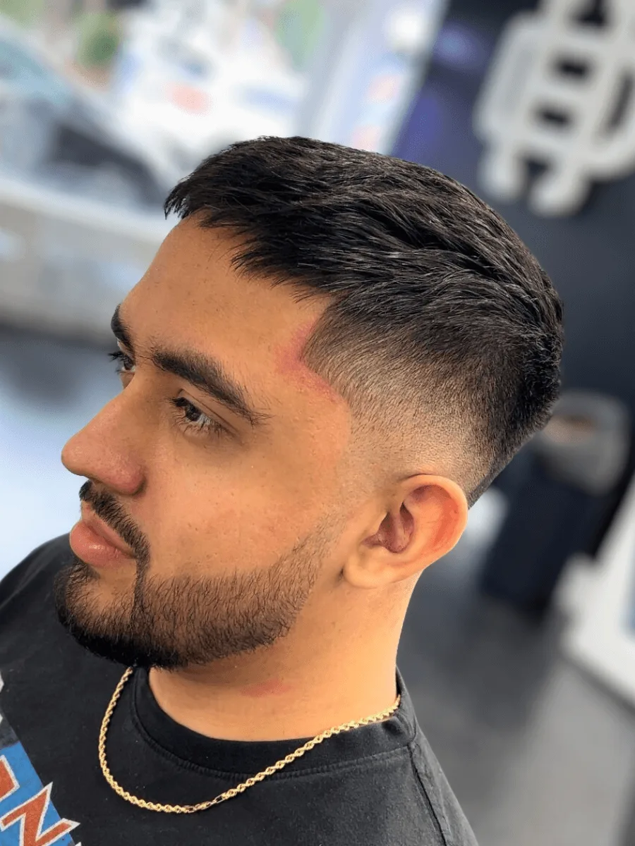 Mid fade haircut by Richard Lam, Toronto barber