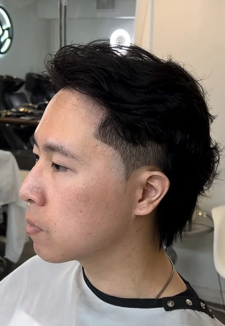 Scissor cut hairstyle by Richard Lam, Toronto barber
