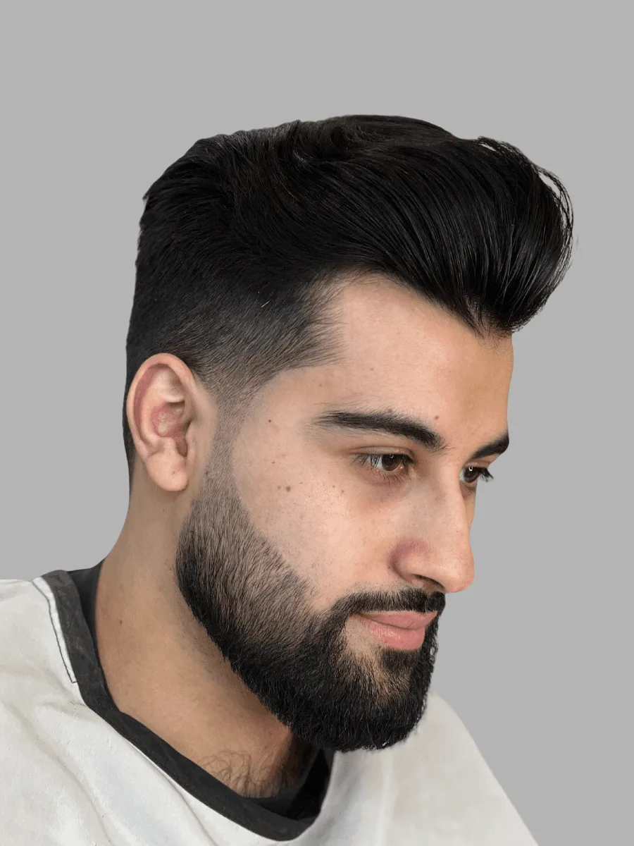 Faded beard trim by Richard Lam, Toronto barber